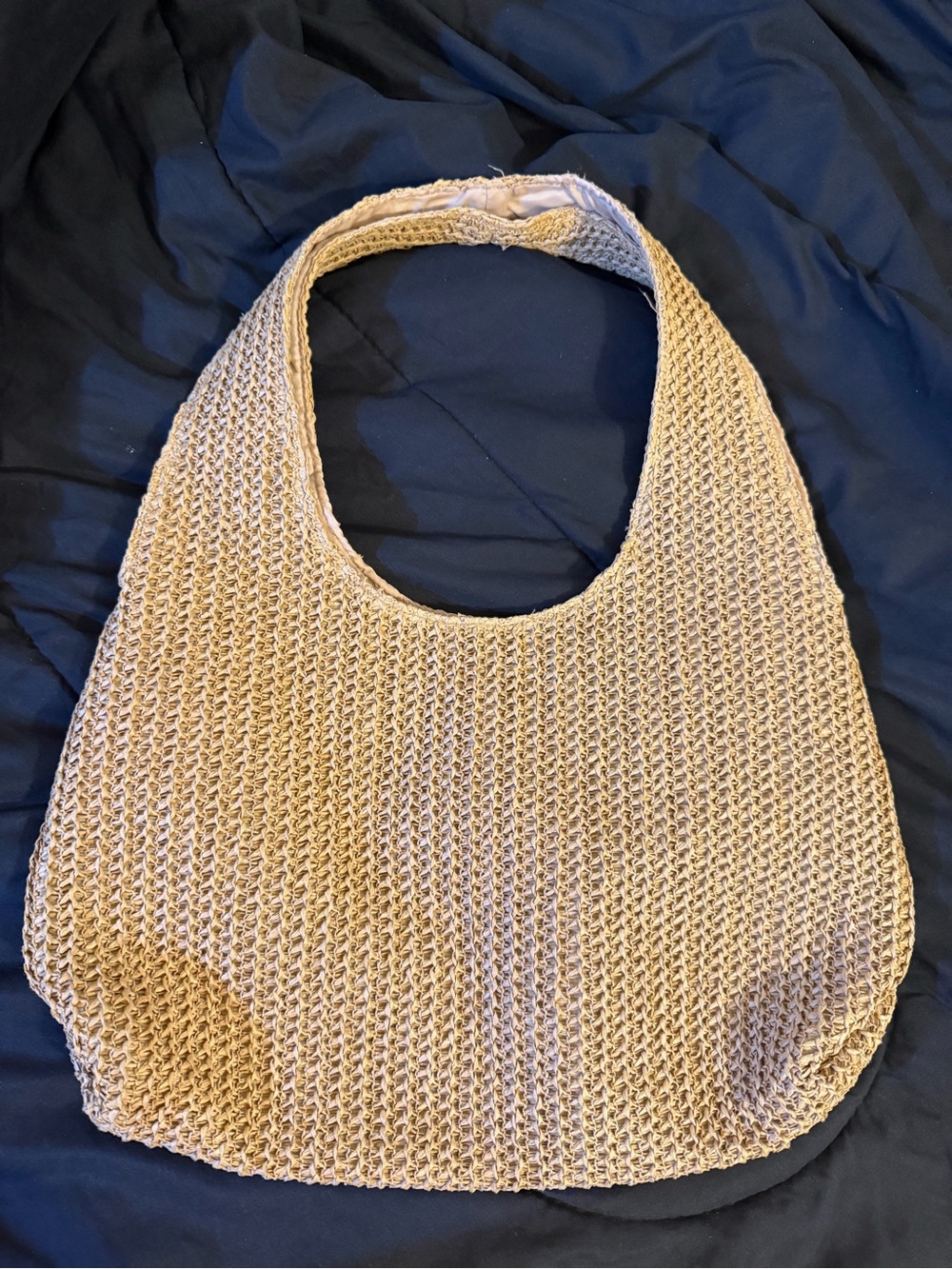 H&M Woven Shoulder Bag in Beige
